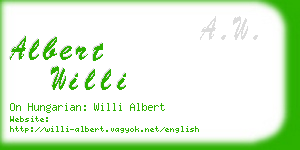 albert willi business card